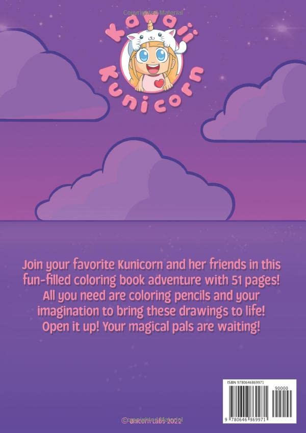 Kawaii Kunicorn Coloring Book