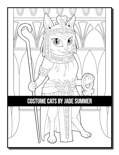 Costume Cats: An Adult Coloring Book with Adorable Cartoon Cats, Cute Fashion Designs, and Funny Scenes for Cat Lovers (Cute Animal Coloring Books)