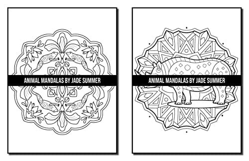 Mandala Coloring Book: For Adults with Cute Animal Mandalas, Fun Geometric Patterns, and Relaxing Flower Designs
