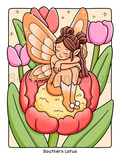 Fresh Glow: Coloring Book for Adults and Teens with Cute and Easy Designs of Charming Fairies and Lovely Sprites Enjoying Spring Moments, Cozy Drawings for Relaxation (Cute & Easy Coloring)