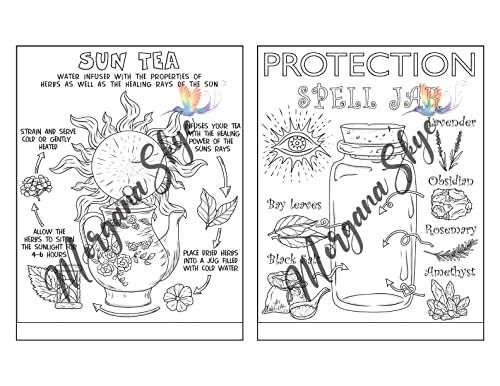 Witchcraft Coloring Book for Adults: Channel Your Creative Energy and Discover the Magic of Plants, Herbs, Crystals, and Beyond