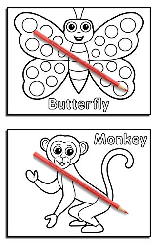 Animals for Toddlers: A Toddler Coloring Book with Fun, Simple, and Educational Coloring Pages for Kids Ages 1-3