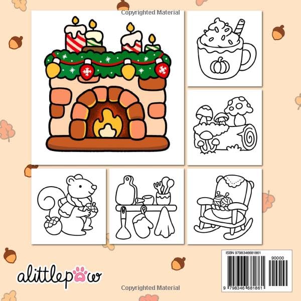 Cozy Hygge: Cute and Cozy Coloring Book for Adults and Kids, Bold and Easy, Simple and Big Designs for Relaxation Featuring Animals, Flowers, Patterns, and Cute Things (Bold & Easy Coloring)