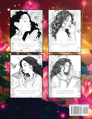 Spiritual Growth Coloring Book for Black Women: Over 41 Enchanting Illustrations Filled with uplifting quotes, inspire creativity, and embrace personal development (Spiritual Growth for Black Women)