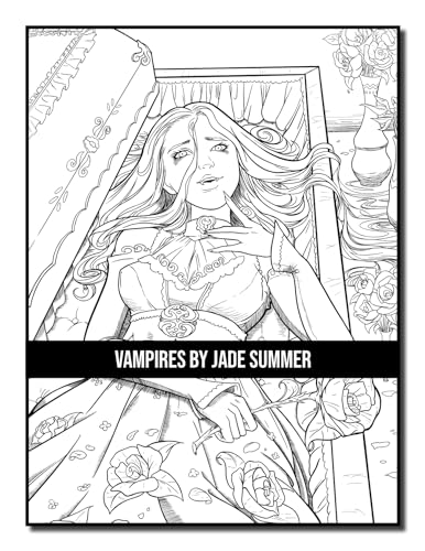 Vampires: An Adult Coloring Book with Sexy Vampire Women, Dark Fantasy Romance, and Haunting Gothic Scenes for Relaxation
