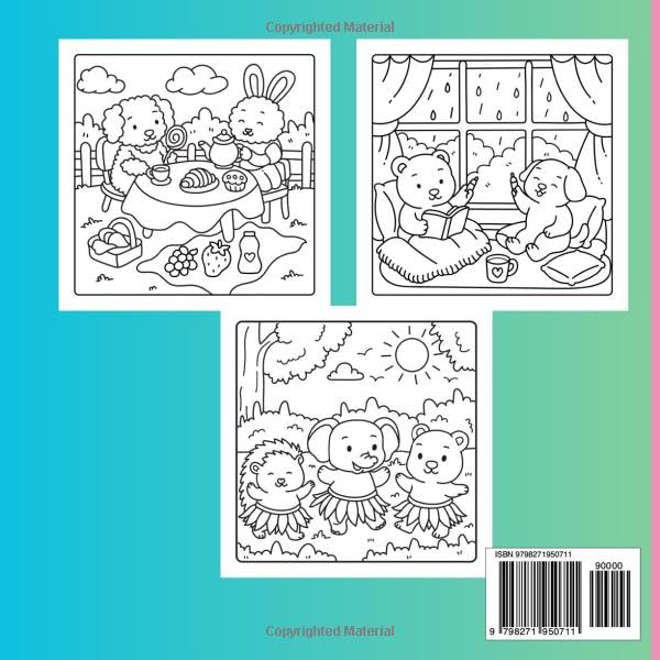 Fuzzy Hygge Friends: A Cozy Coloring Book for Calm & Comfort: for Adults & Teens