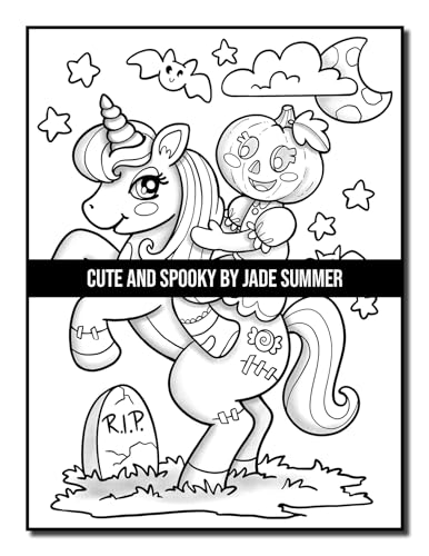 Cute and Spooky: A Halloween Coloring Book for Adults and Kids with Cute Characters, Spooky Scenes, and More! (Halloween Coloring Books)