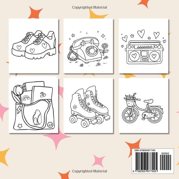 Cute & Groovy: Bold & Simple Coloring Book for Adults and Kids, Bold and Easy, Simple and Big Designs for Relaxation Featuring lovely Things ( Bold& Easy)