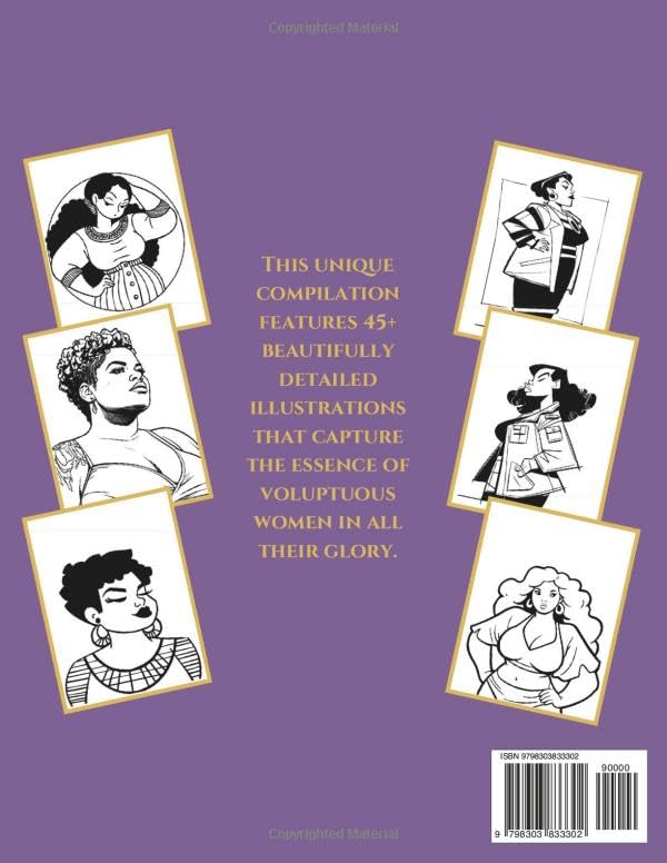 Black Curvy Women Adult Coloring Book: 45+ Beautifully Detailed Illustrations Emphasizing African American Curvy Elegance