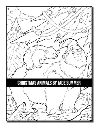 Christmas Animals: An Adult Coloring Book with Cute Holiday Animals and Relaxing Christmas Scenes (Christmas Coloring Books)