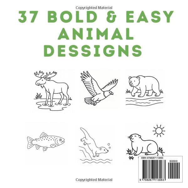 Animals of Yellowstone Coloring Book: Bold and Easy (Wildlife of America's National Parks Coloring Books: Bold and Easy)