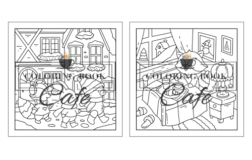 Winter Hygge: Cute and Cozy Coloring Book for Adults & Teens Featuring Comfy Winter Scenes with Adorable Animal Characters (Cute and Comfy Coloring Books)