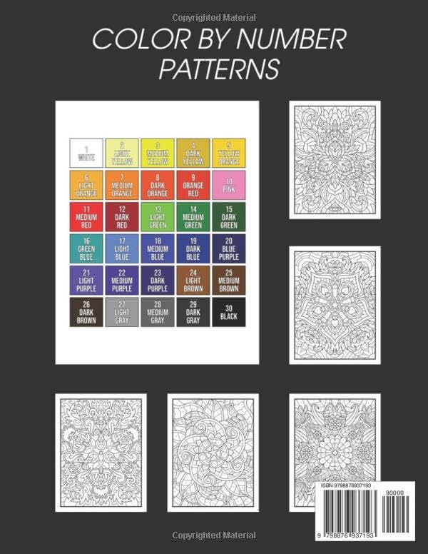 Color by Number Patterns: An Adult's Delightful Coloring Book with Straightforward and Calming Pages (Color by Number Collection)