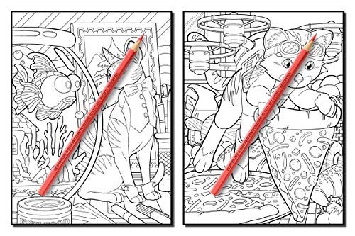 Cute Cats: An Adult Coloring Book with Funny Cats, Adorable Kittens, and Hilarious Scenes for Cat Lovers