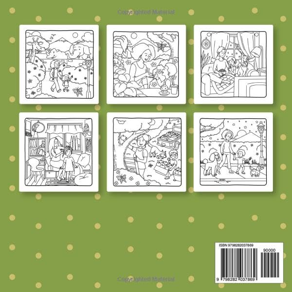 Cozy Mom Life: Coloring Book for Adults, Teens, & Kids with Cute Bold and Easy Hygge Scenes of Mother-Child for Relaxation, Stress-Relief, and Mindfulness