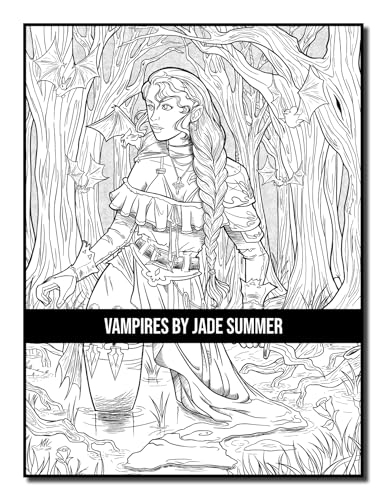 Vampires: An Adult Coloring Book with Sexy Vampire Women, Dark Fantasy Romance, and Haunting Gothic Scenes for Relaxation