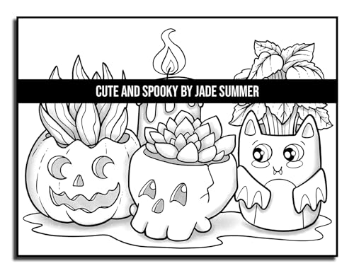 Cute and Spooky: A Halloween Coloring Book for Adults and Kids with Cute Characters, Spooky Scenes, and More! (Halloween Coloring Books)
