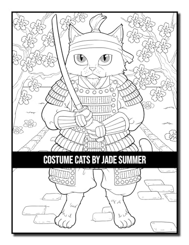 Costume Cats: An Adult Coloring Book with Adorable Cartoon Cats, Cute Fashion Designs, and Funny Scenes for Cat Lovers (Cute Animal Coloring Books)