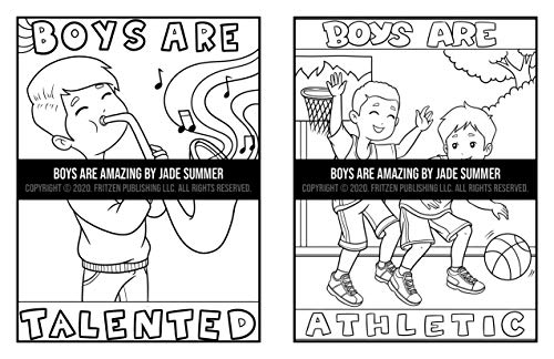 Boys Are Amazing: An Inspirational Coloring Book for Boys to Motivate, Encourage and Build Confidence