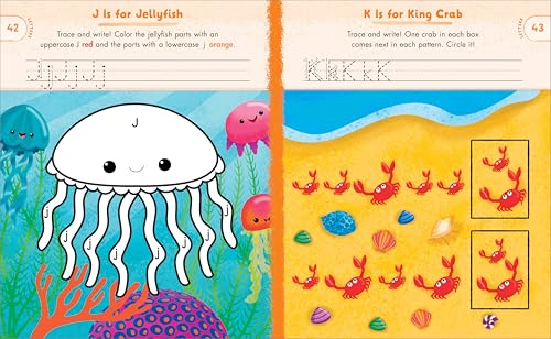 Ocean Animals Preschool Activity Book: 75 Games to Learn Letters, Numbers, Colors, and Shapes (School Skills Activity Books)