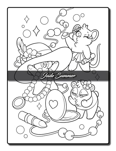 Tiny Animals Coloring Book: For Adults with Hilarious Scenes for Fun and Relaxation (Cute Animal Coloring Books)