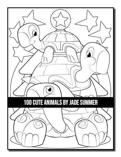 100 Cute Animals: An Adult Coloring Book with Dogs, Cats, Horses, Owls, Elephants, Monkeys, and Many More! (Cute Animal Coloring Books)