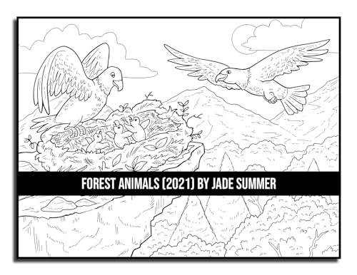 Forest Animals: An Adult Coloring Book with 50 Adorable Images of Woodland Creatures, Beautiful Flowers, Nature Scenes, and More!