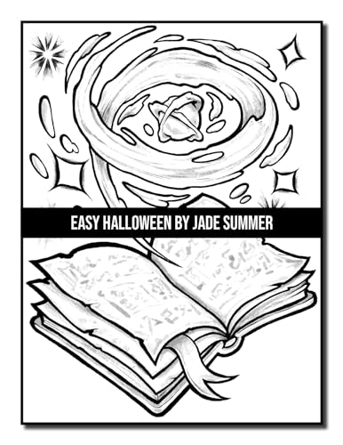 Easy Halloween: Large Print Designs for Adults and Seniors with 50 Simple Images to Celebrate Halloween! (Halloween Coloring Books)