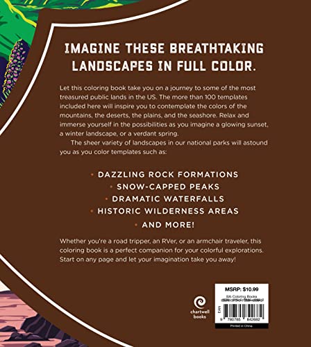 National Parks Coloring Book: Color Your Way Through America's Treasured Landscapes - More than 100 Pages to Color!