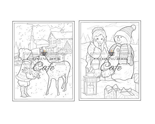 100 Christmas Scenes: An Adult Coloring Book Featuring 100 Fun, Easy and Relaxing Christmas Coloring Pages (Christmas Coloring Books)