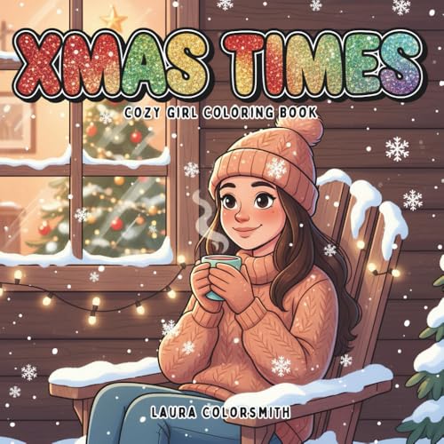 Xmas Times - Cozy Girl Coloring Book: Relaxing Christmas Coloring for Adults & Teens | Cozy Scenes for Calm, Comfort, and Stress Relief (Coloring Book for Christmas)