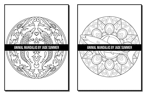 Mandala Coloring Book: For Adults with Cute Animal Mandalas, Fun Geometric Patterns, and Relaxing Flower Designs