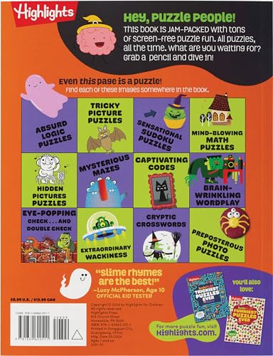 brainPLAY Halloween Puzzles: Over 200 Spell-Binding Mazes, Halloween Fill in the Blank, Mini Puzzles and MoreSilly Spooky Fun for Kids 7 and Up (brainPLAY Puzzle Books)