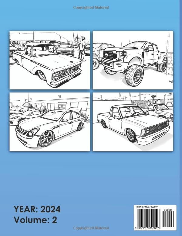 MINITRUCK CAR SHOWS COLORING BOOK: Year 2024 - Volume 2 (MINI TRUCK CAR SHOWS : 2024)