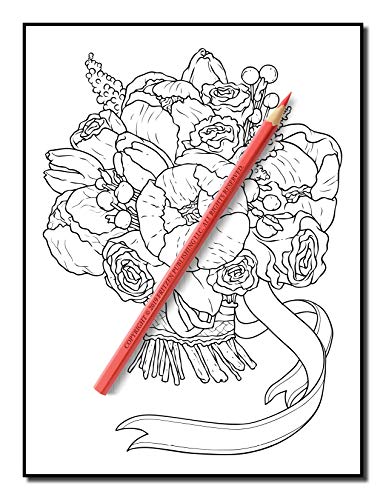 Flower Bouquets: An Adult Coloring Book with Beautiful Flower Arrangements and Lovely Floral Designs for Relaxation