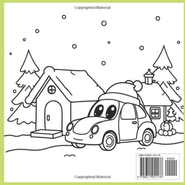 Coloring book: Cars and friends -Cozy friends on the road