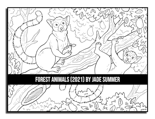 Forest Animals: An Adult Coloring Book with 50 Adorable Images of Woodland Creatures, Beautiful Flowers, Nature Scenes, and More!