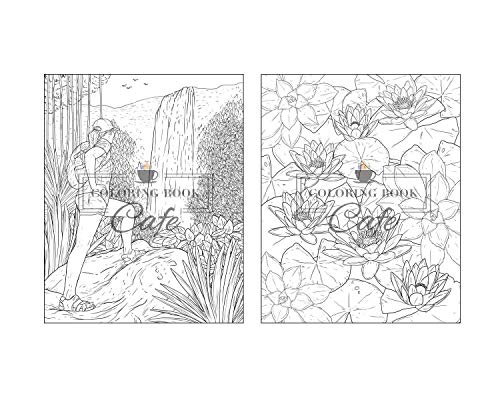100 Wildlife Scenes: An Adult Coloring Book Featuring 100 Most Beautiful Wildlife Scenes with Animals, Birds and Flowers from Oceans, Jungles, Forests and Savannas