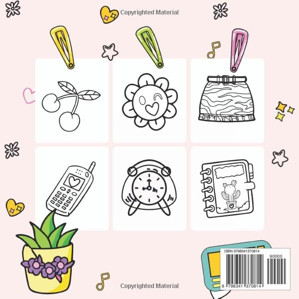 Cute & Groovy Bold Simple Coloring Book: for Kids, young artists and Adults Simple and Big Design for Lovely Things and All Designs Relaxation Featuring Lovely Things Bold and Easy Coloring Book