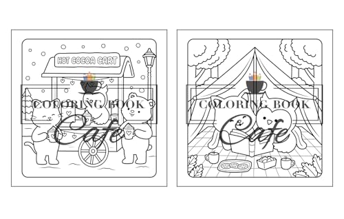 Paws & Hearts: Coloring Book for Adults & Teens Featuring Cozy Love Scenes with Adorable Animal Characters