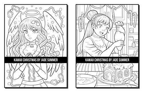Kawaii Christmas: An Adult Coloring Book with Adorable Girls, Christmas Scenes, Winter Fun, Holiday Adventures, and More!