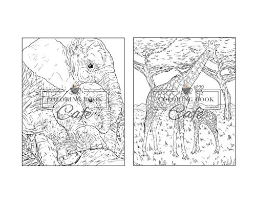 100 Wildlife Scenes: An Adult Coloring Book Featuring 100 Most Beautiful Wildlife Scenes with Animals, Birds and Flowers from Oceans, Jungles, Forests and Savannas