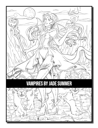 Vampires: An Adult Coloring Book with Sexy Vampire Women, Dark Fantasy Romance, and Haunting Gothic Scenes for Relaxation