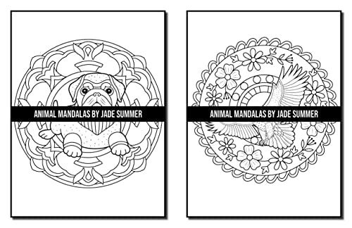 Mandala Coloring Book: For Adults with Cute Animal Mandalas, Fun Geometric Patterns, and Relaxing Flower Designs