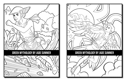 Greek Mythology: A Coloring Book for Adults and Kids with Powerful Gods, Beautiful Goddesses, Mythological Creatures and More!