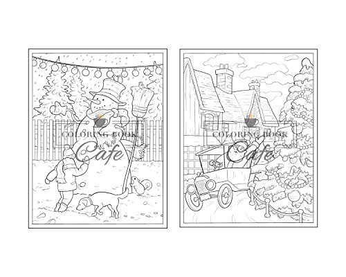 100 Christmas Scenes: An Adult Coloring Book Featuring 100 Fun, Easy and Relaxing Christmas Coloring Pages (Christmas Coloring Books)
