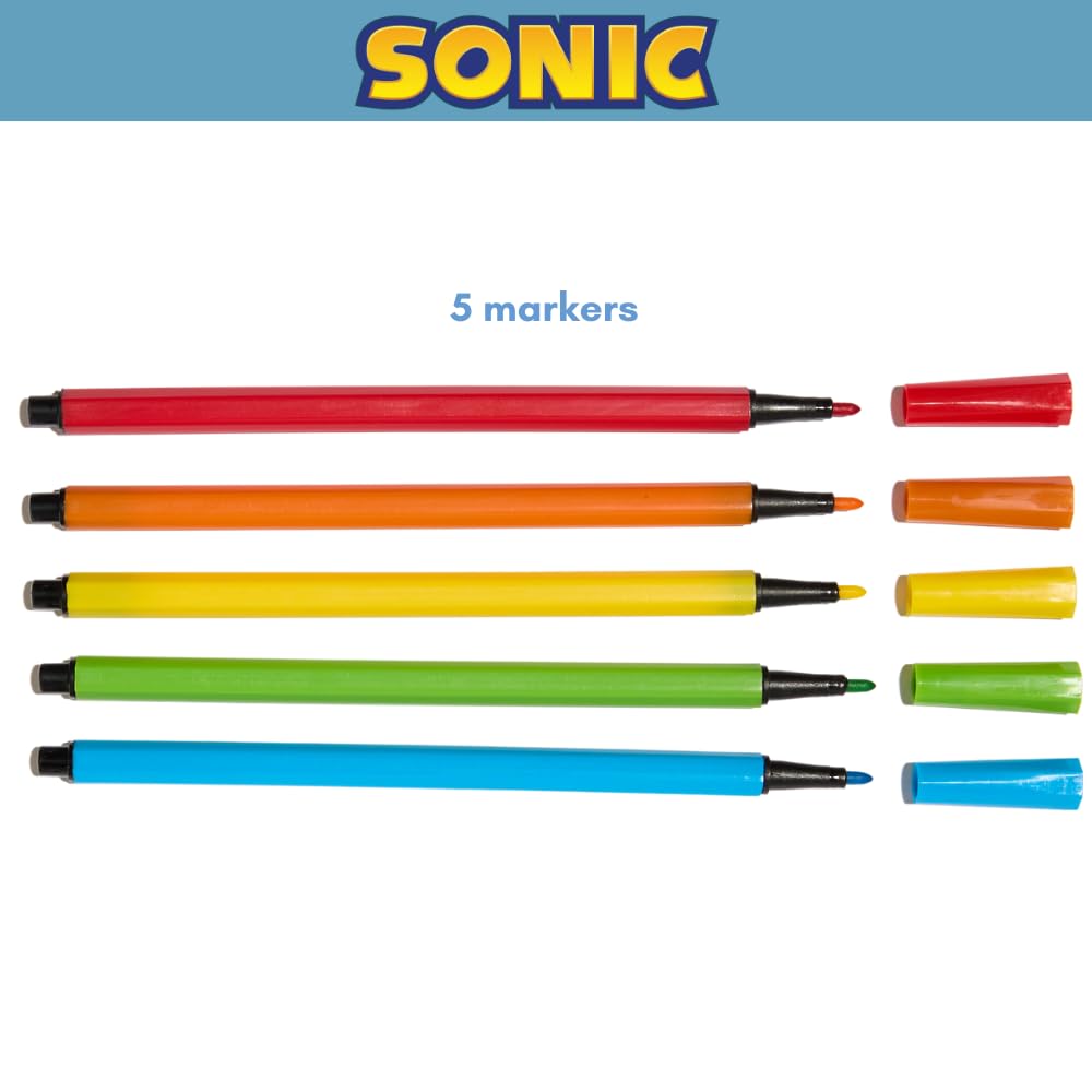 Minecraft Sketchbook Set, 5 Washable Markers, Spiral Bound, 86 Blank Pages