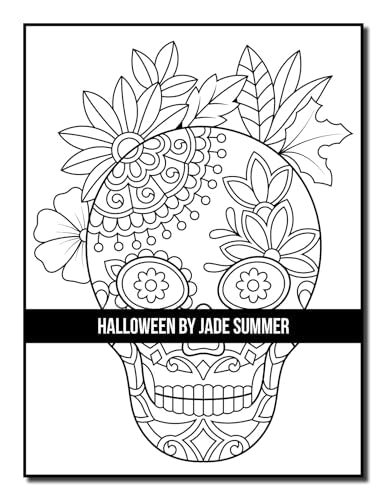 Halloween Coloring Book: For Adults with Beautiful Flowers, Adorable Animals, Spooky Characters, and Relaxing Fall Designs (Halloween Coloring Books)