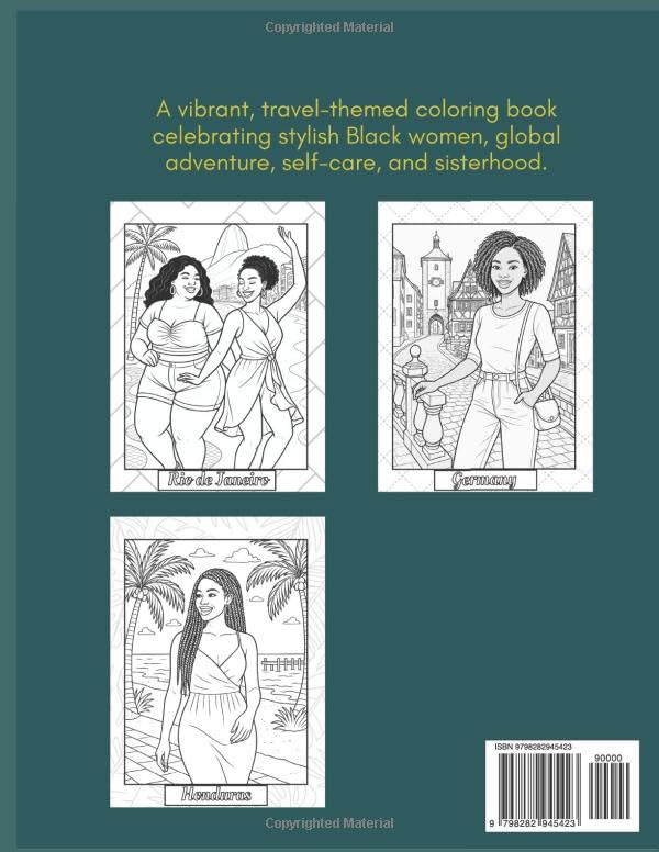 Girl, Let's Go: A Travel Coloring Book For Black Women