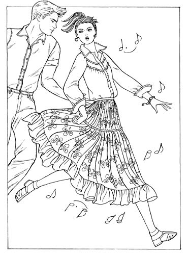 Creative Haven Fabulous Fashions of the 1950s Coloring Book (Adult Coloring Books: Fashion)